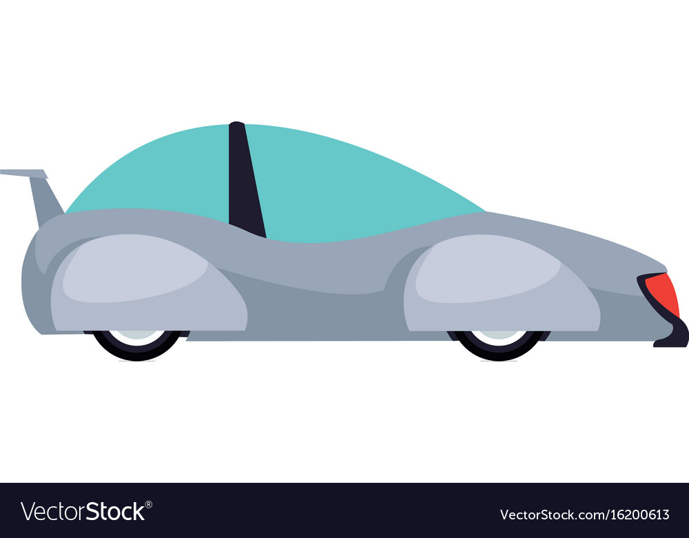 Futuristic car vehicle smart autonomous side view Vector Image