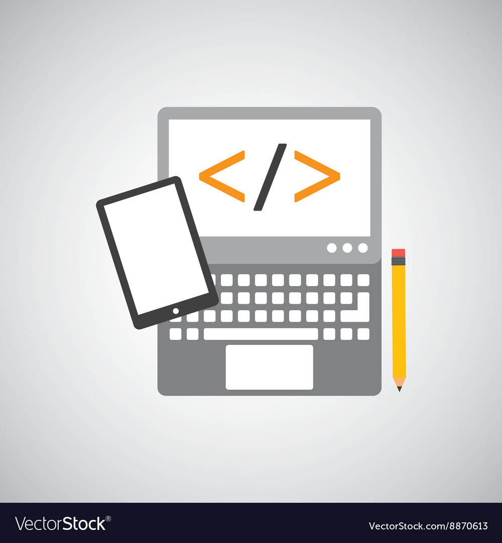 Programming language design Royalty Free Vector Image