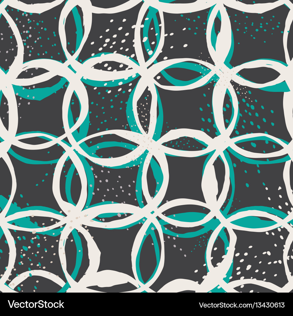 Seamless pattern design with sketchy circles Vector Image