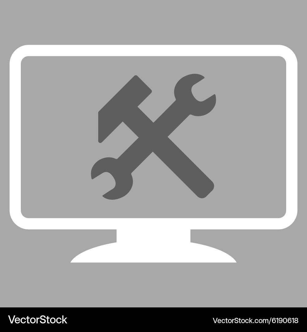 Desktop settings icon Royalty Free Vector Image