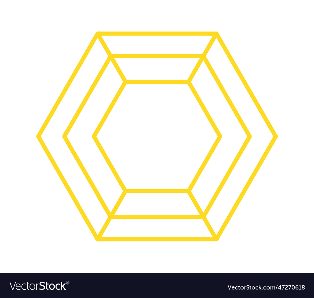 Linear polygon element Royalty Free Vector Image