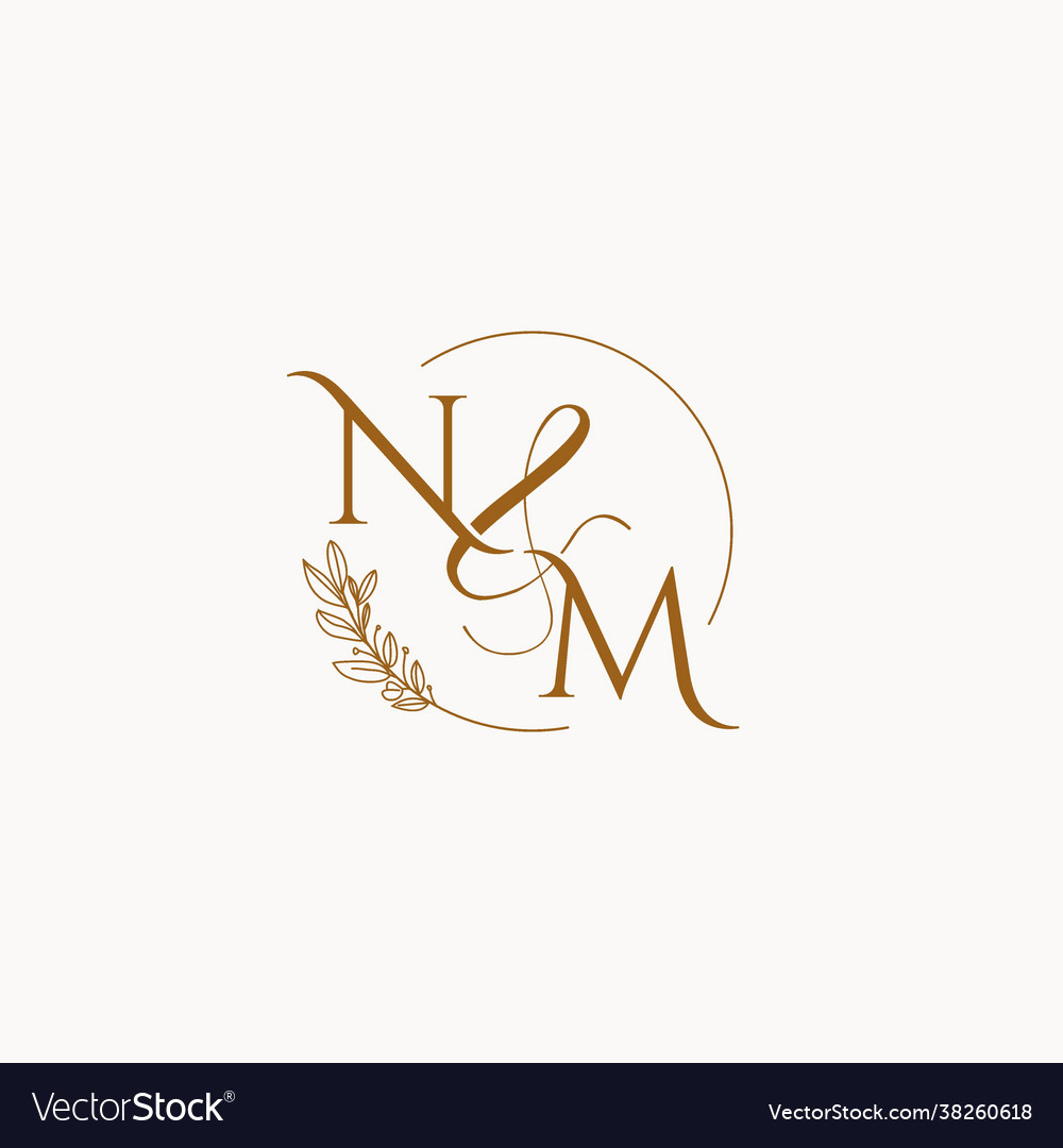 Initial Monogram Letter N M Logo Design Vector... - Stock Illustration  [64805900] - PIXTA