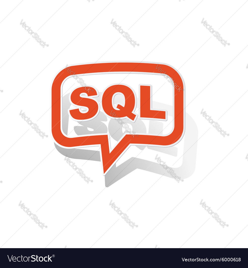 Sql message. Стикер sql. наклейки sql. orange database.