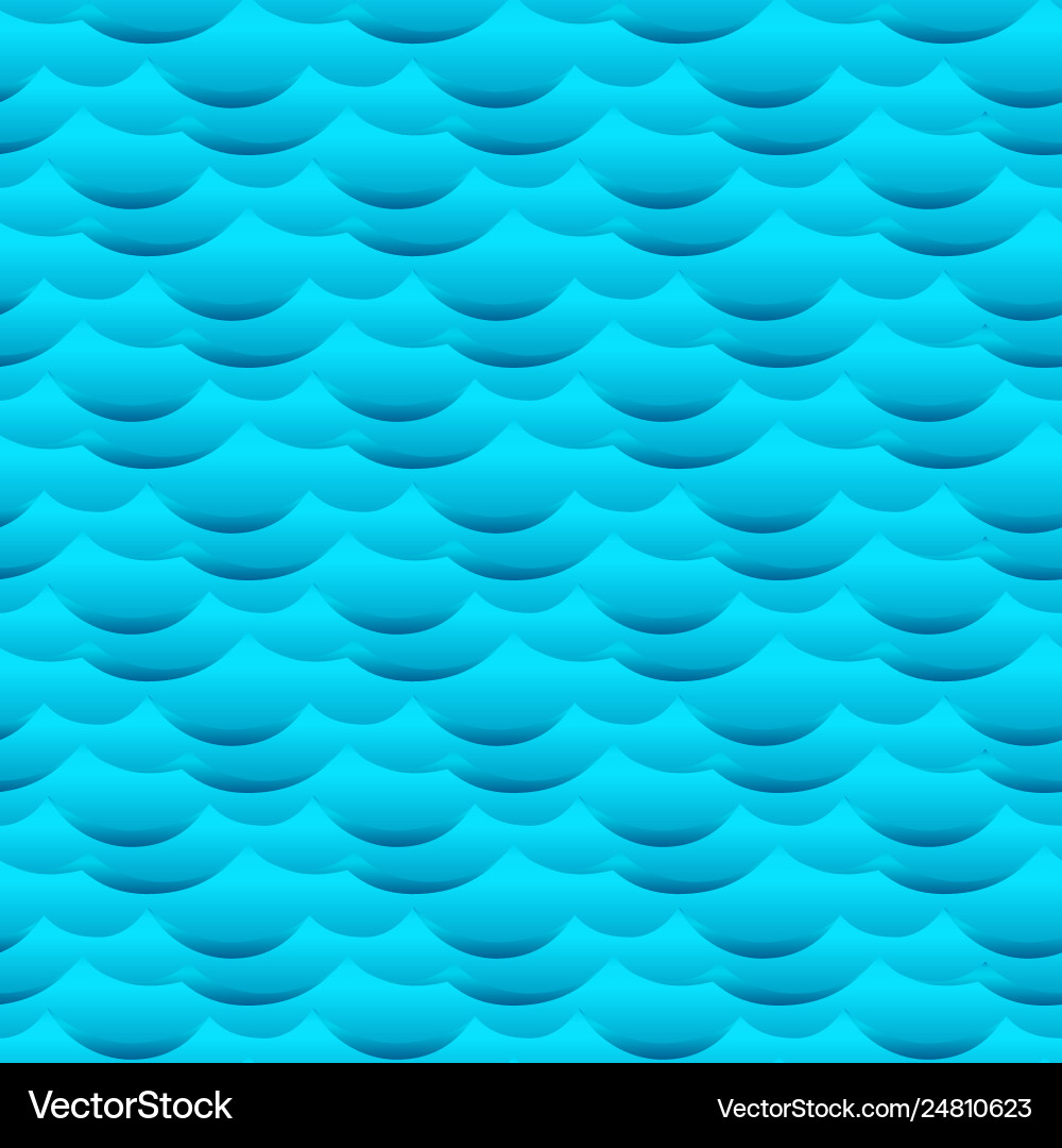 Blue water waves seamless texture or pattern Vector Image