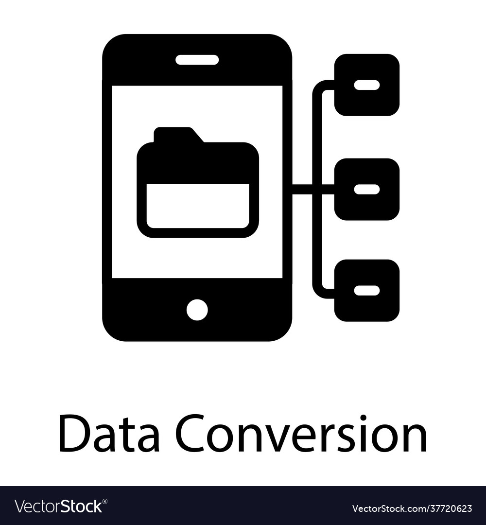 Data conversion Royalty Free Vector Image - VectorStock