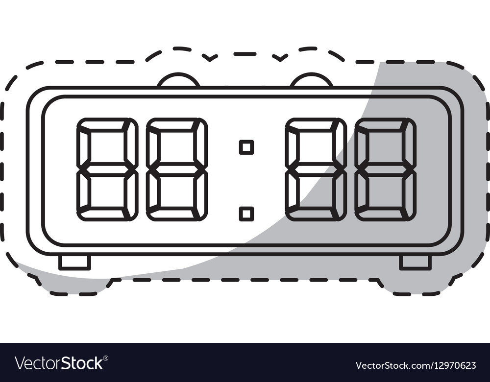 Digital clock and timer icon design Royalty Free Vector