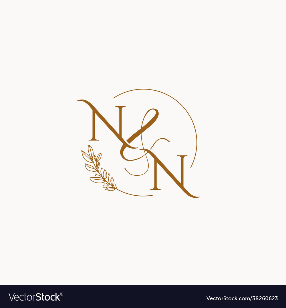 nn-initial-wedding-monogram-logo-royalty-free-vector-image