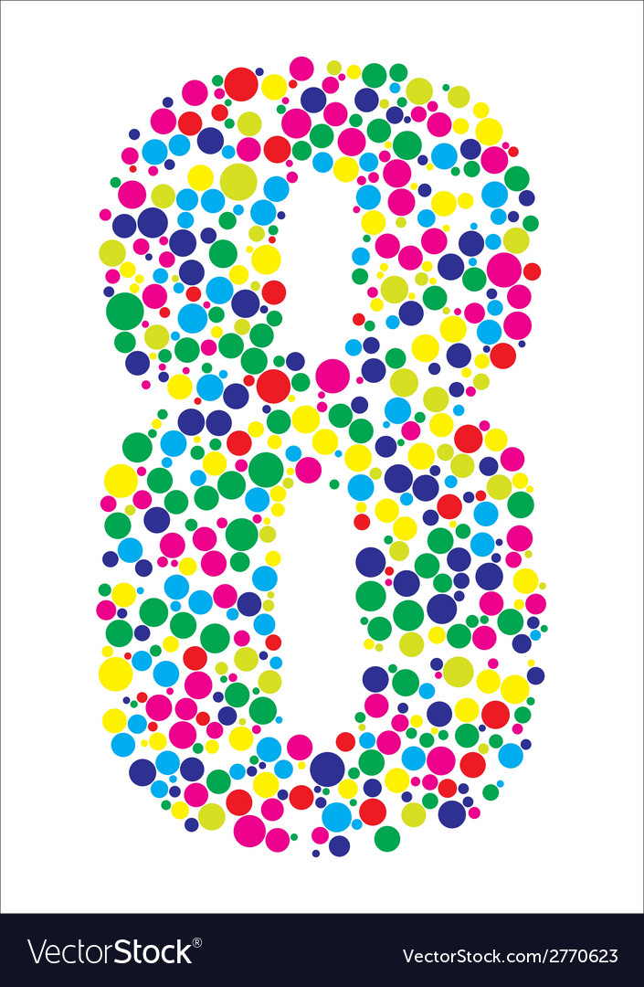 Number eight Royalty Free Vector Image - VectorStock