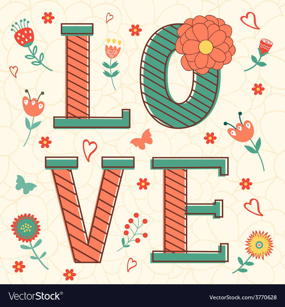 Cute valentines day card Royalty Free Vector Image