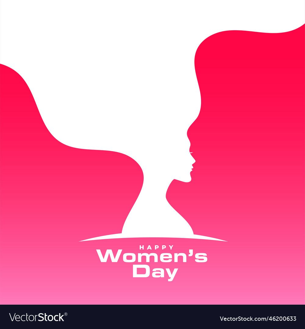 Decorative Happy Womens Day Wishes Background Vector Image