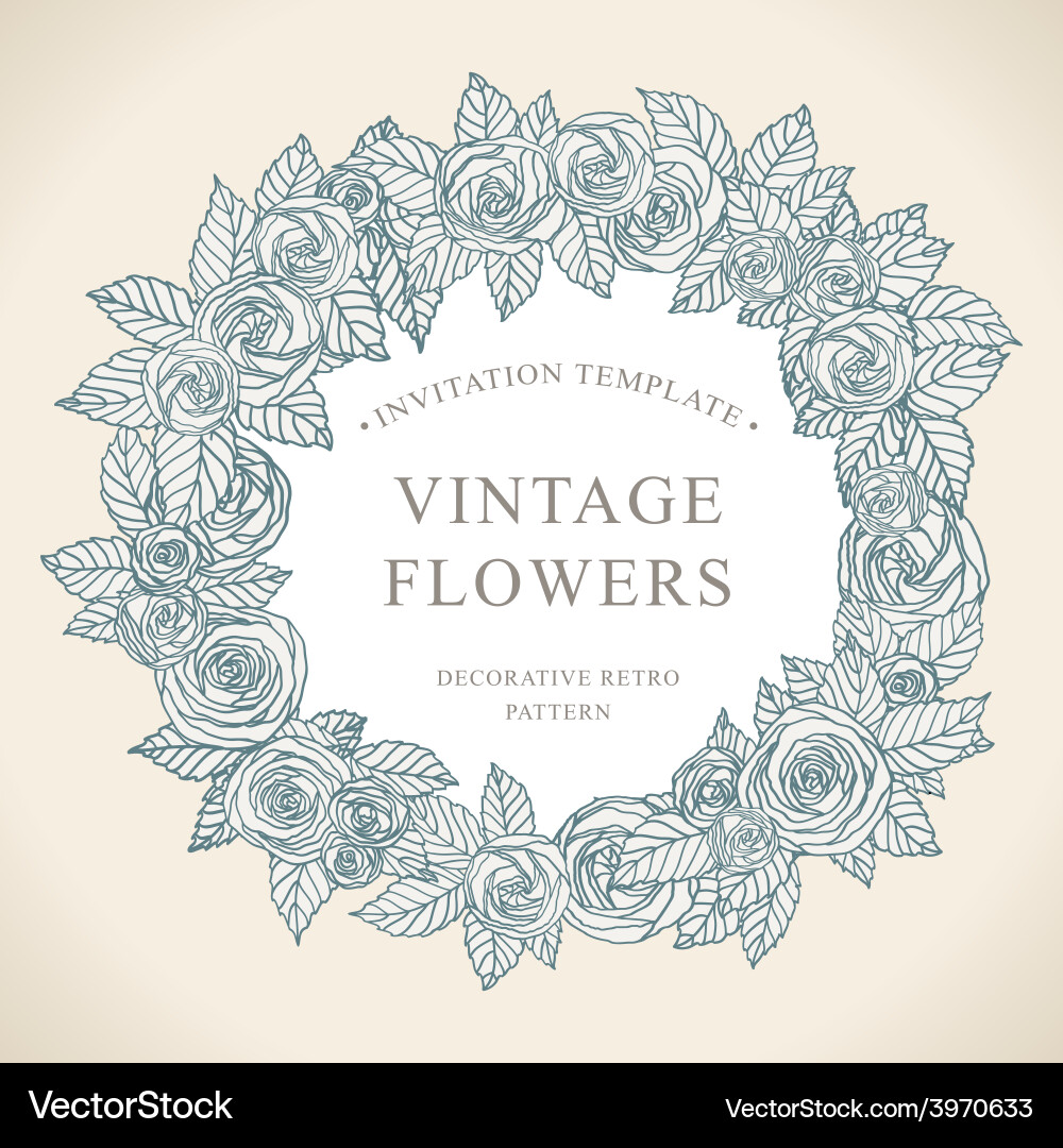 Retro wreath Royalty Free Vector Image - VectorStock