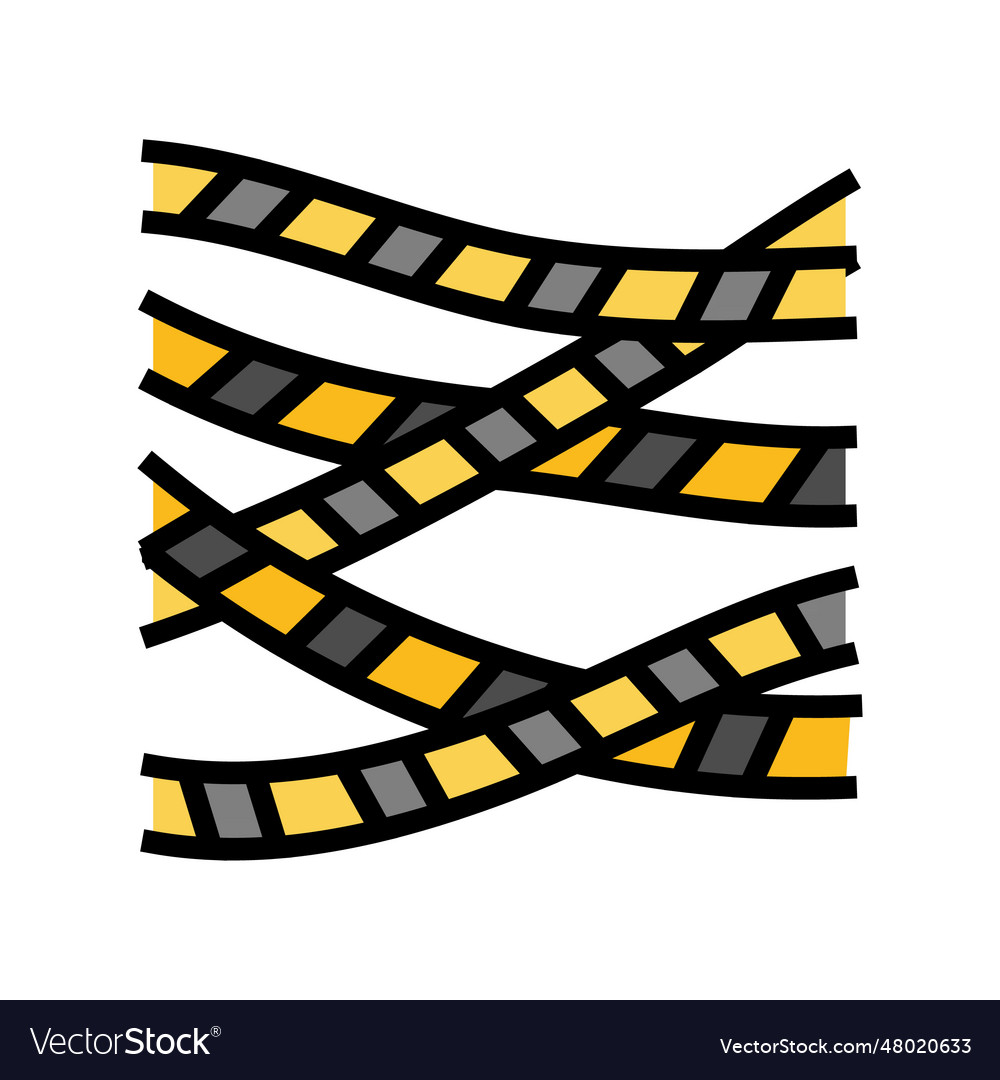 Warning tape alert color icon Royalty Free Vector Image