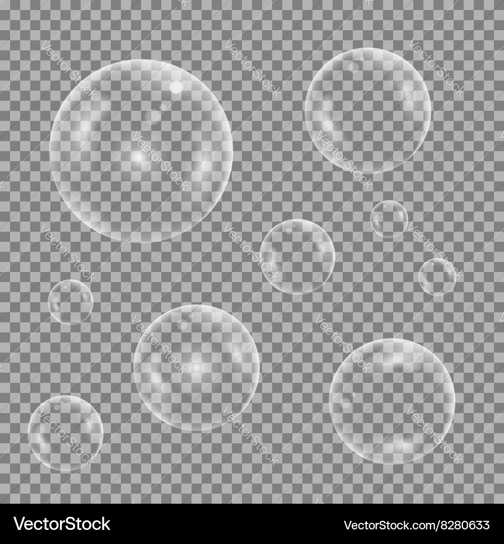 Water bubble set Royalty Free Vector Image - VectorStock