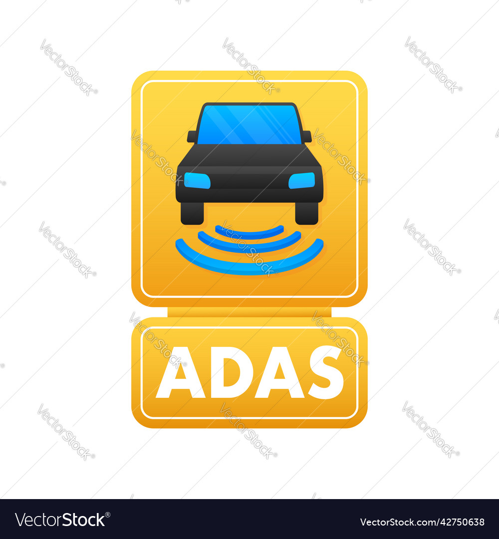 Banner creative adas advanced driver Royalty Free Vector