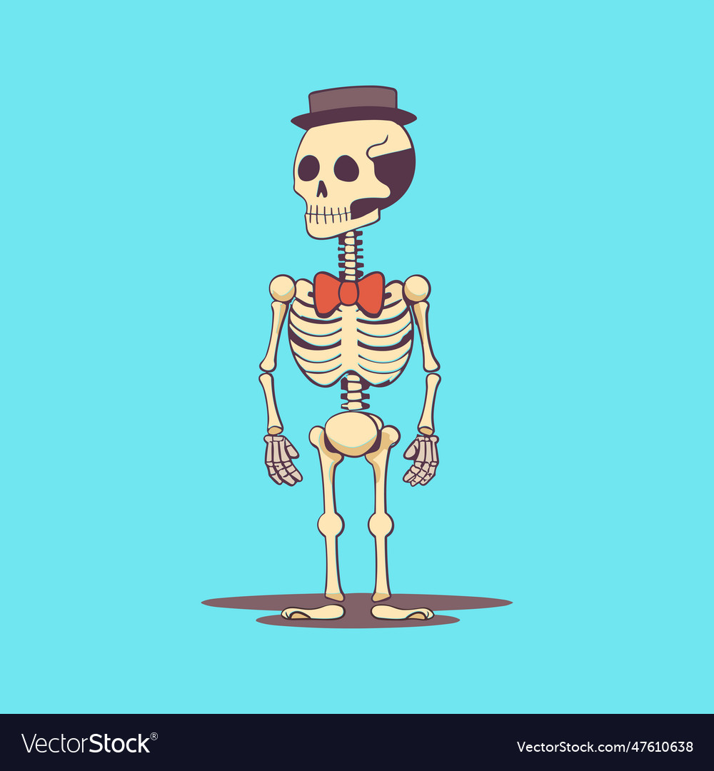 Happy halloween skeleton Royalty Free Vector Image