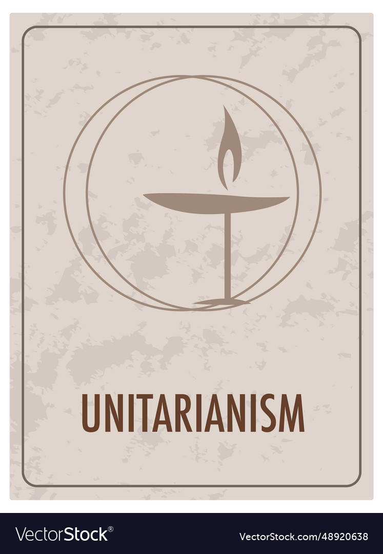 Unitarianism symbol nontrinitarian branch Vector Image