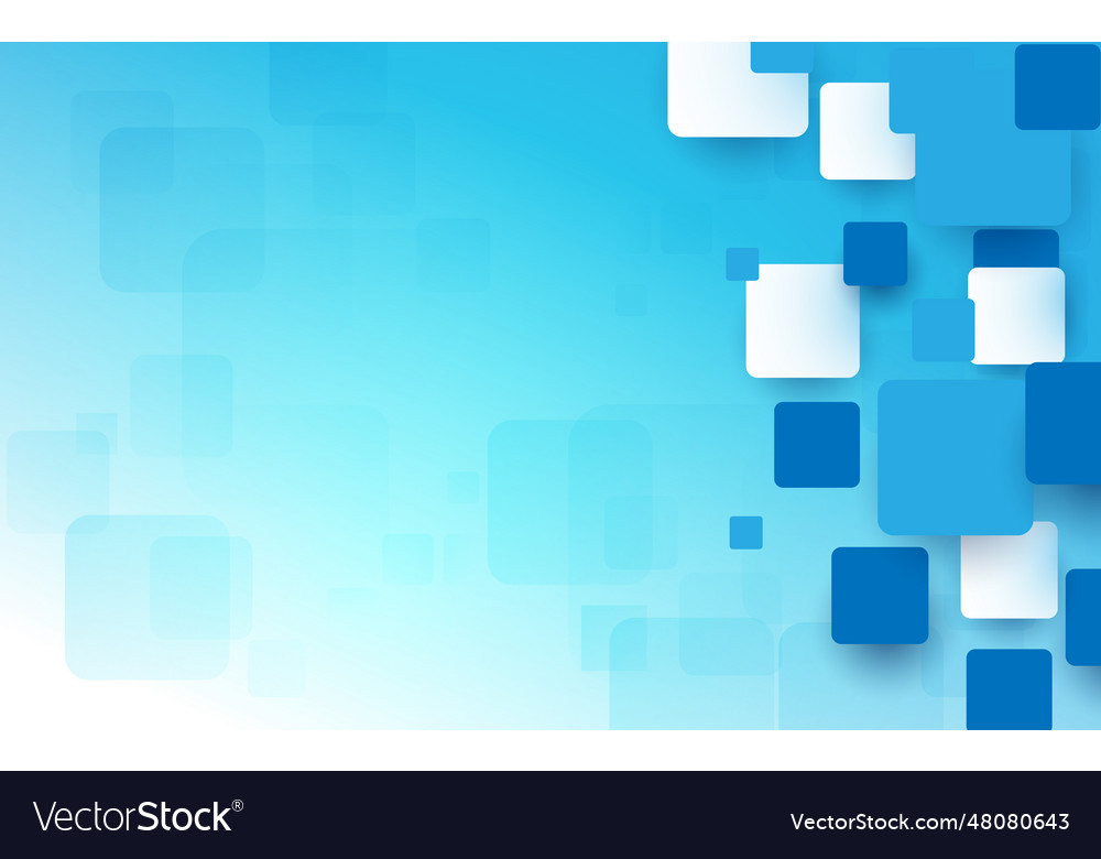 Abstract blue and white geometric squares Vector Image