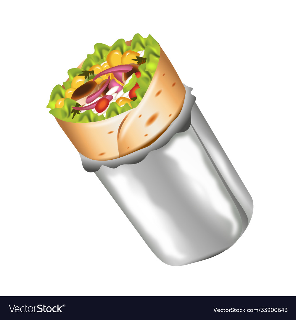 Burrito emoji icon Royalty Free Vector Image - VectorStock