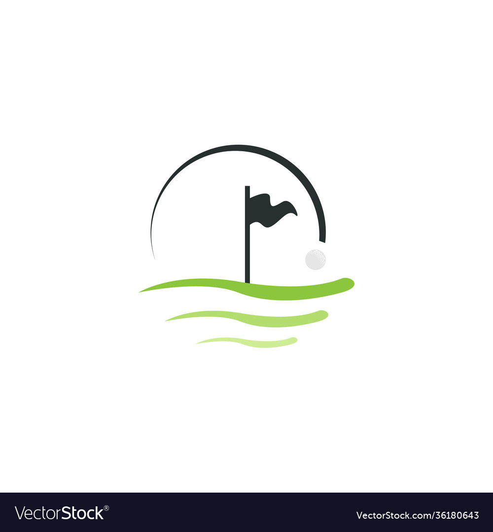 Golf sport logo design template Royalty Free Vector Image