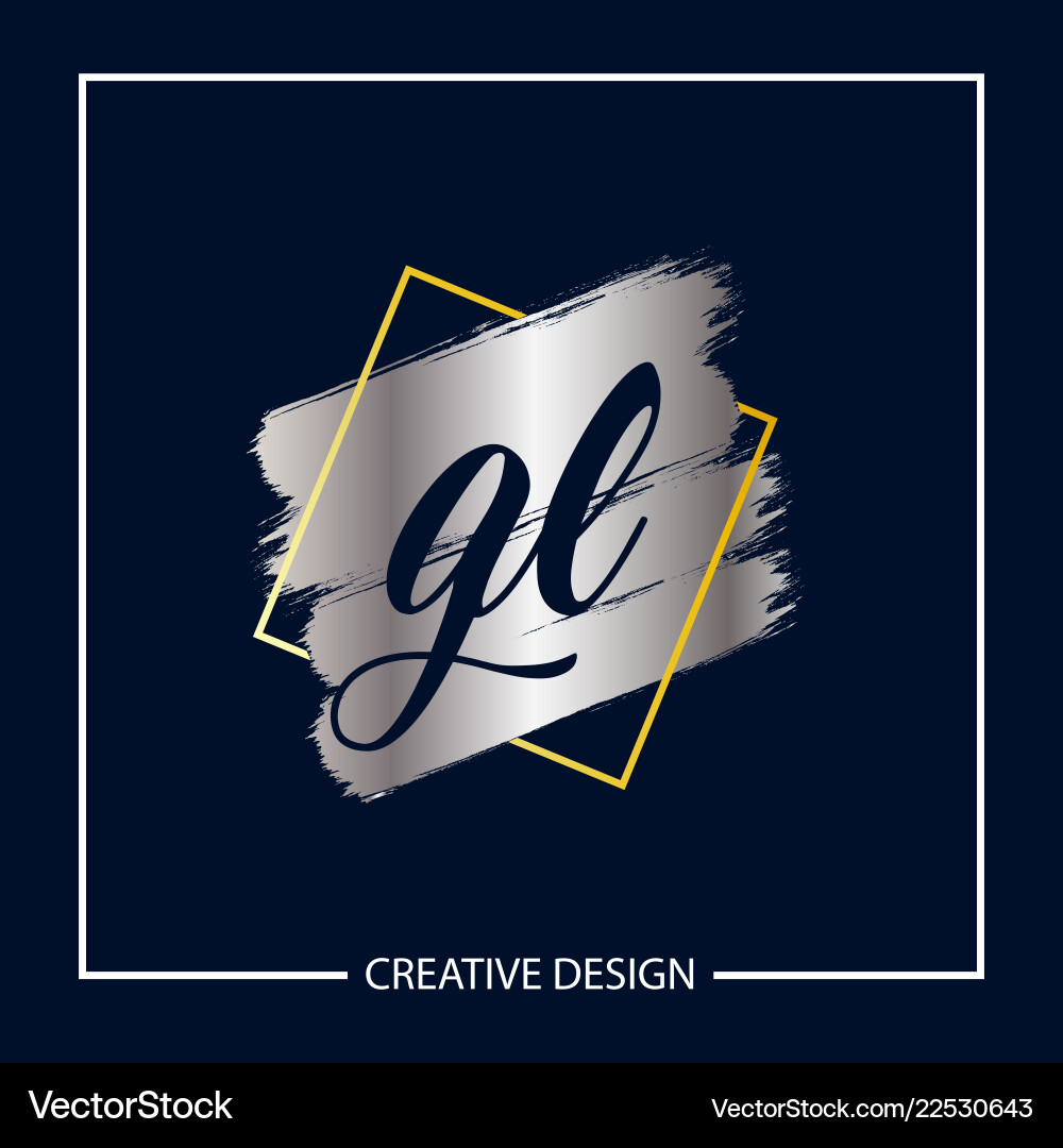 Initial letter gl logo template design Royalty Free Vector