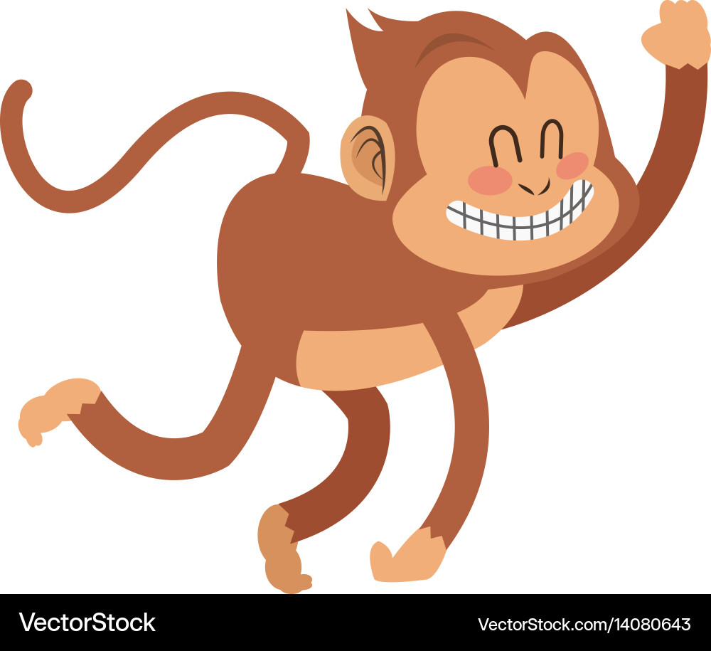 Monkey cartoon icon Royalty Free Vector Image - VectorStock