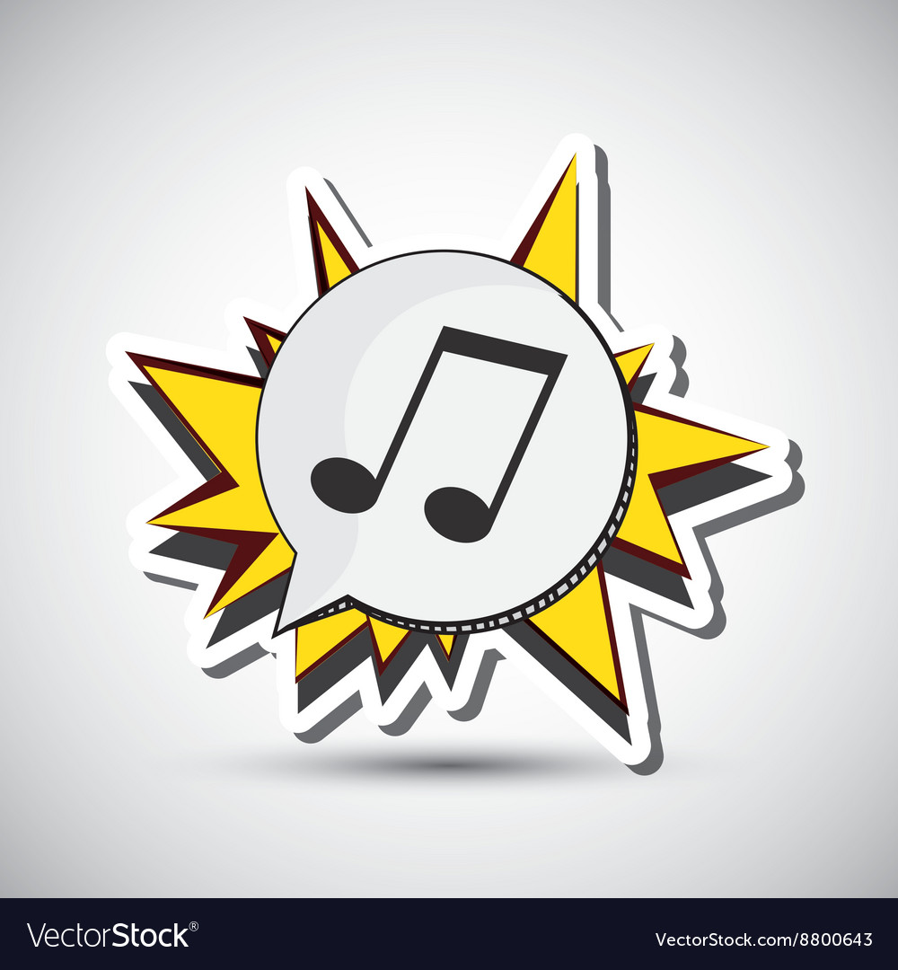 Music icon retro concept flat