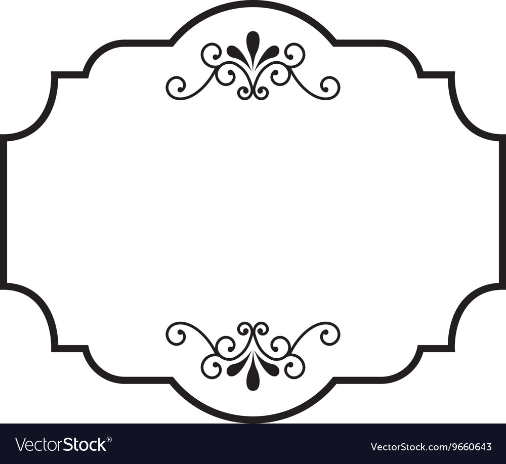 Victorian frame isolated icon design Royalty Free Vector