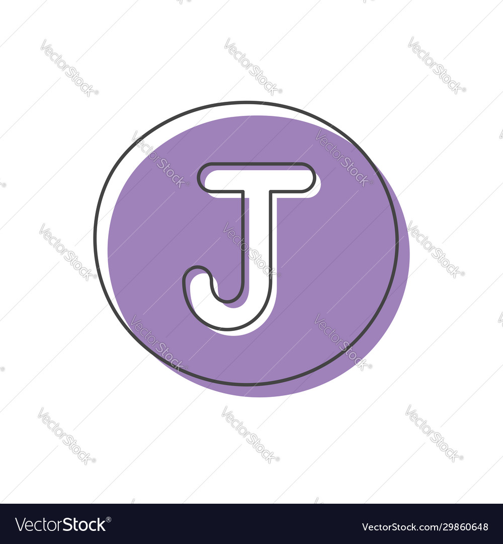 English letter j Royalty Free Vector Image - VectorStock