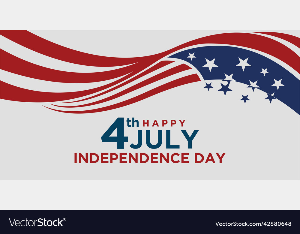 Happy 4th july holiday in the us american Vector Image