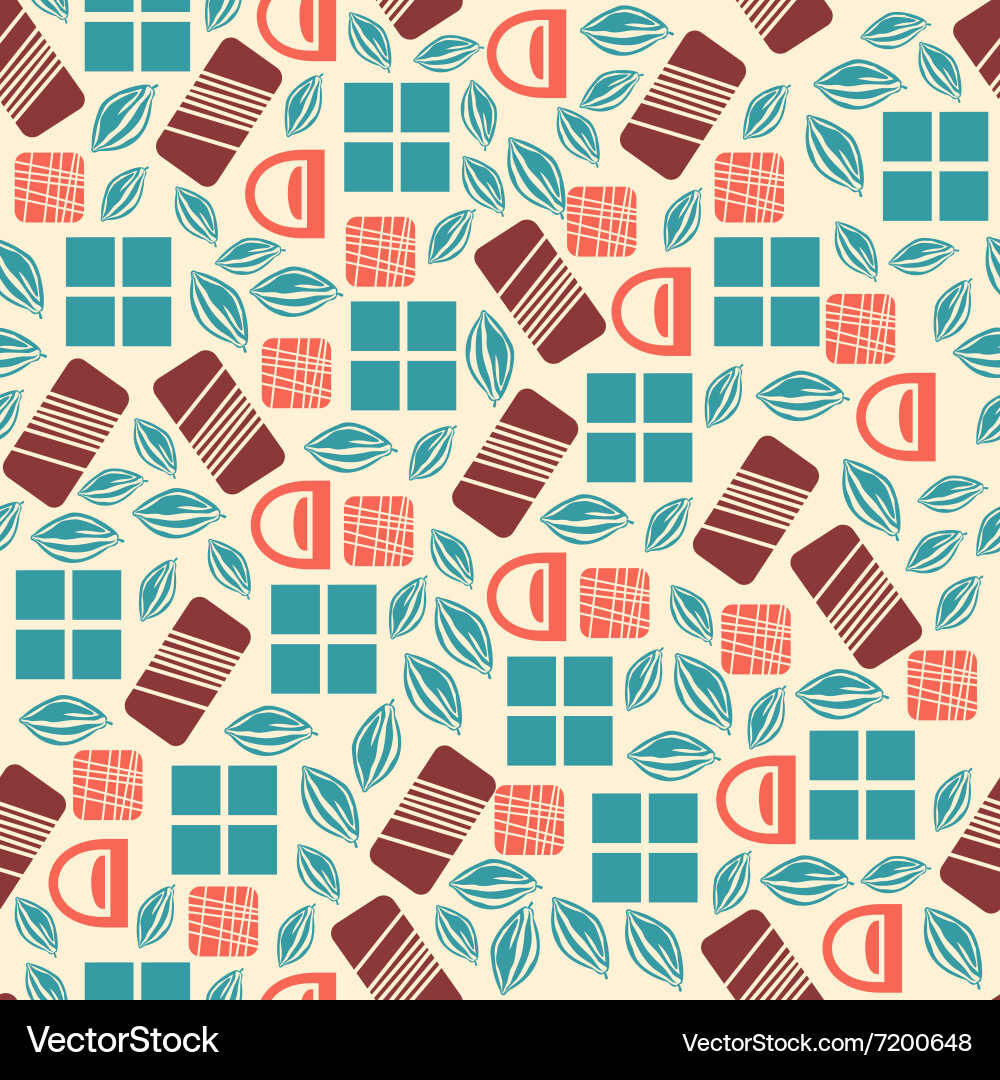 Seamless pattern with chocolate sweets isolated Vector Image