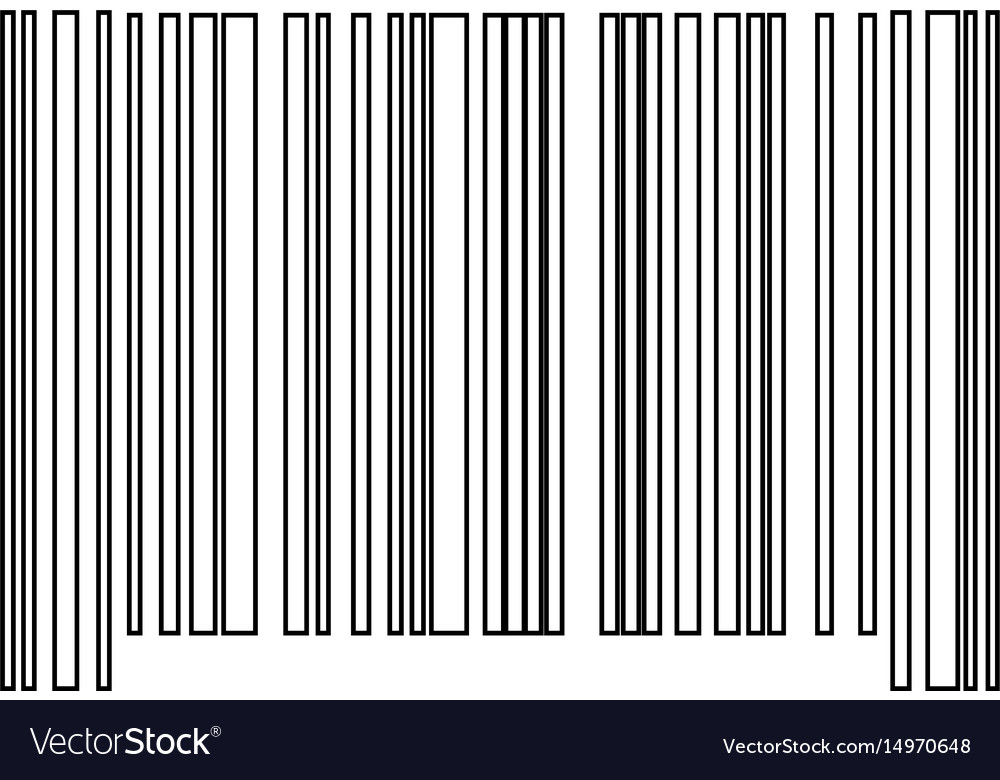 The barcode the black color icon Royalty Free Vector Image