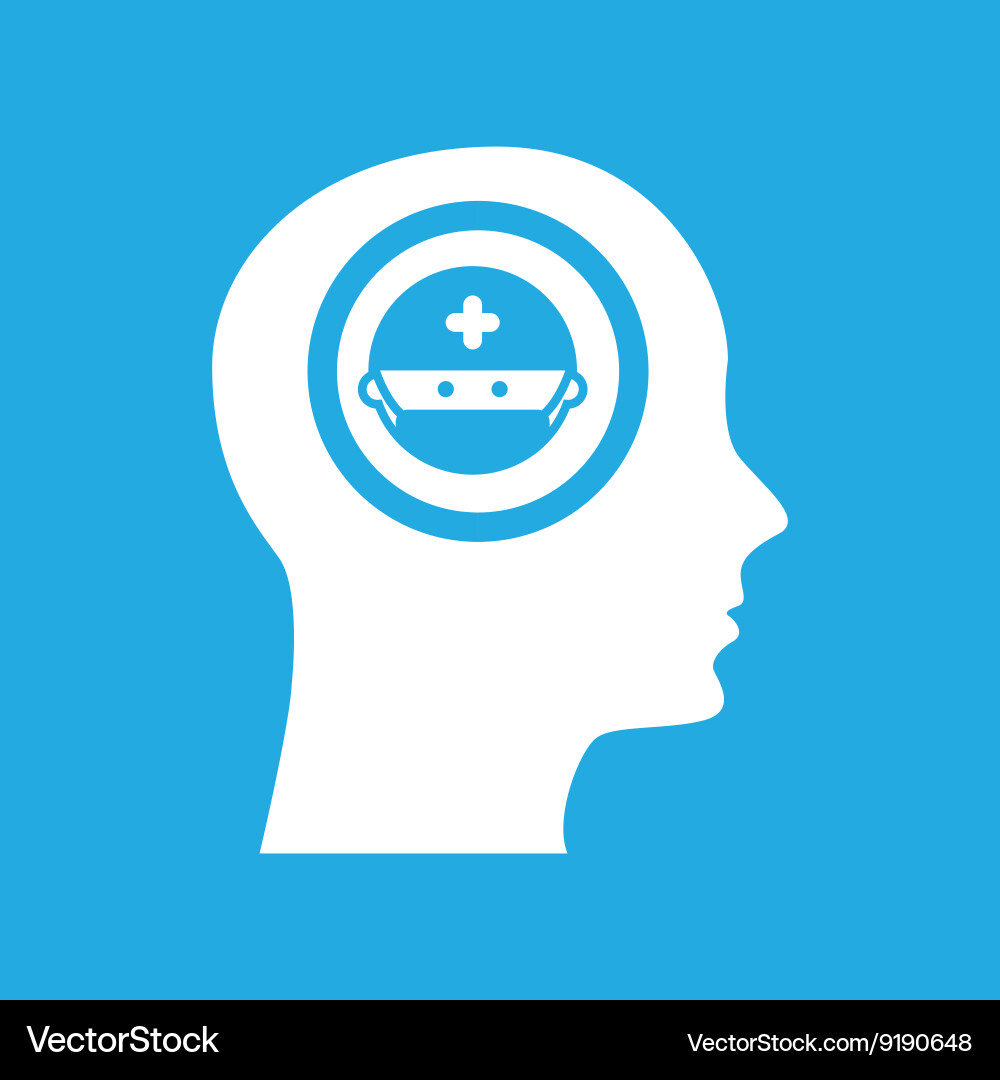 Thinking in medicine design Royalty Free Vector Image