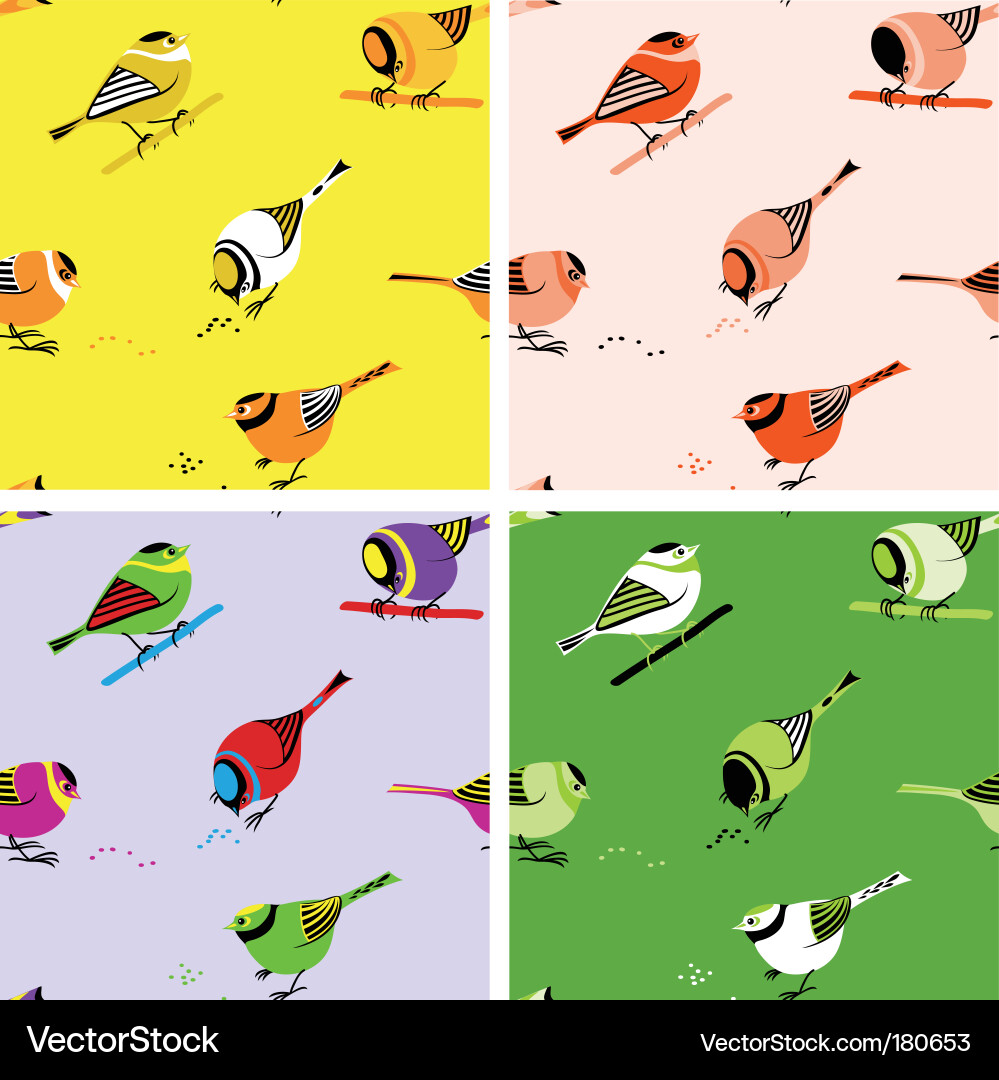 Birds seamless pattern Royalty Free Vector Image