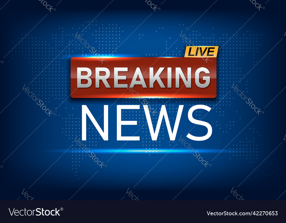 Breaking news template text on dark Royalty Free Vector