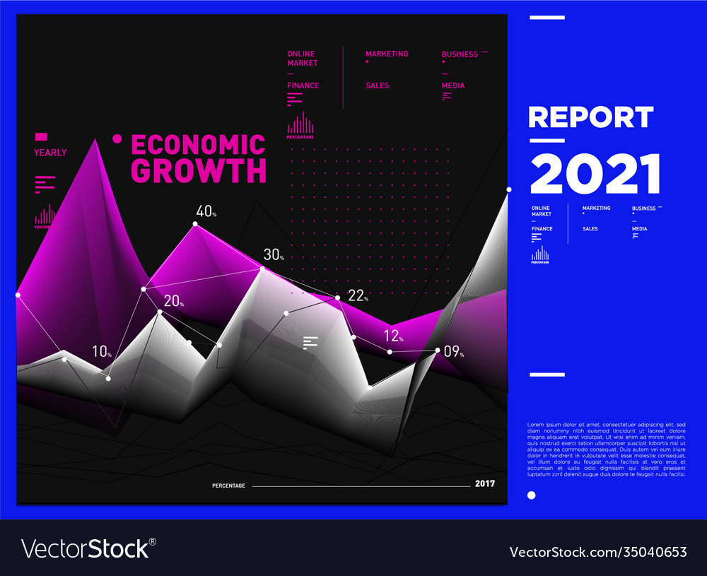 Economic financial trend and business info Vector Image