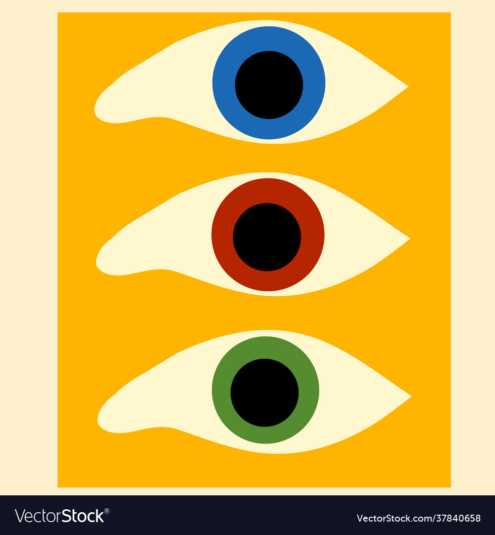 Abstract eyes set