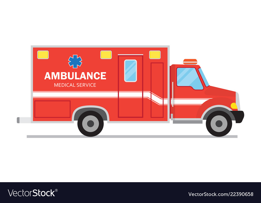 Ambulance car medical service Royalty Free Vector Image