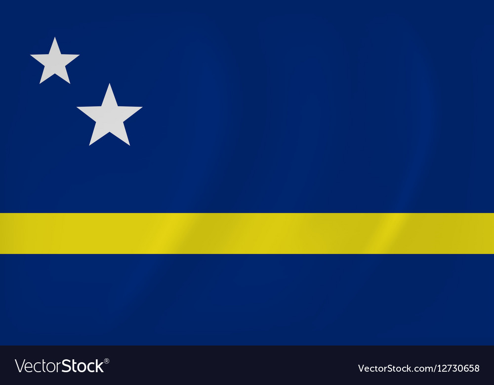 Curacao waving flag Royalty Free Vector Image - VectorStock