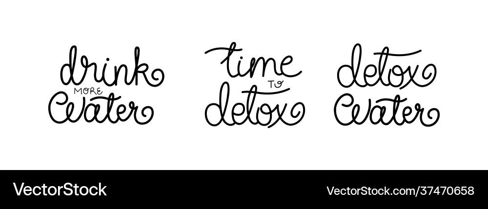 Detox lettering Royalty Free Vector Image - VectorStock
