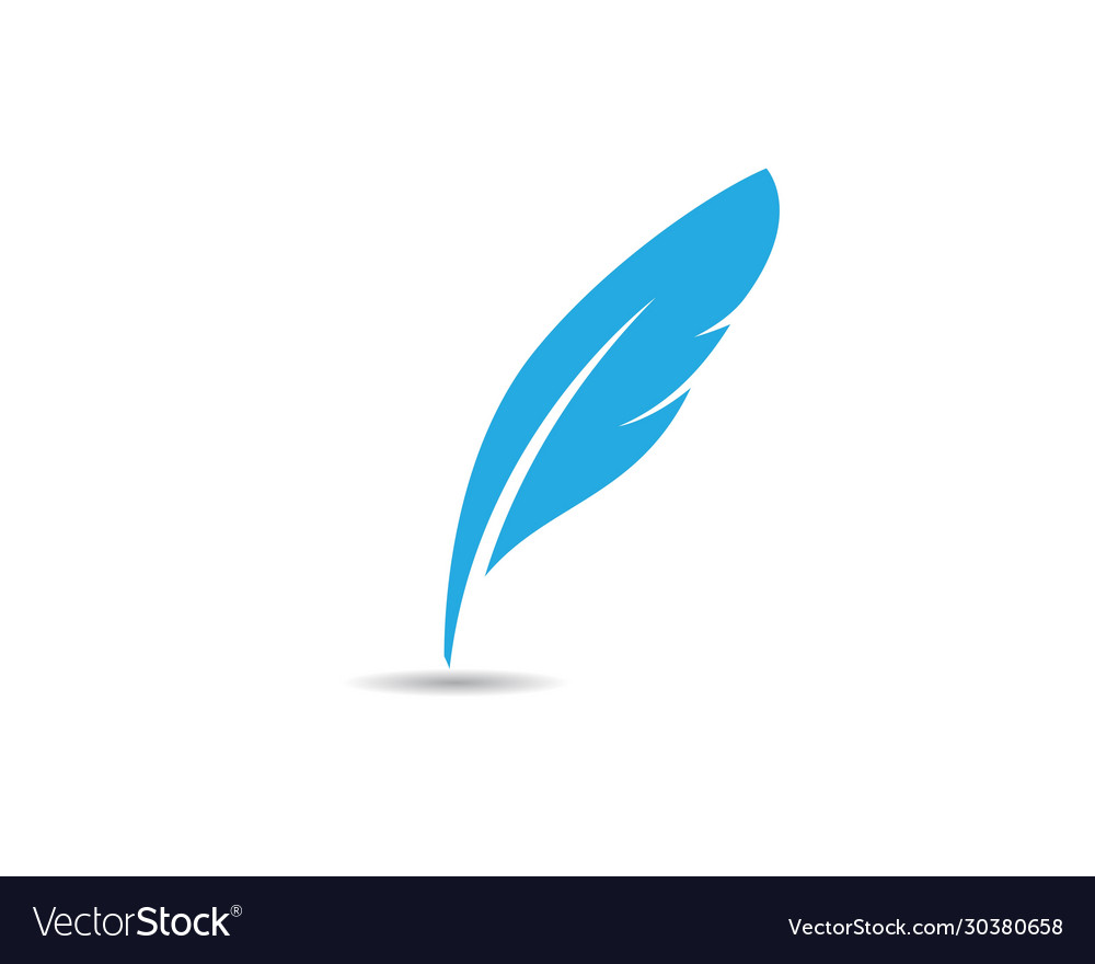 Feather symbol icon Royalty Free Vector Image - VectorStock