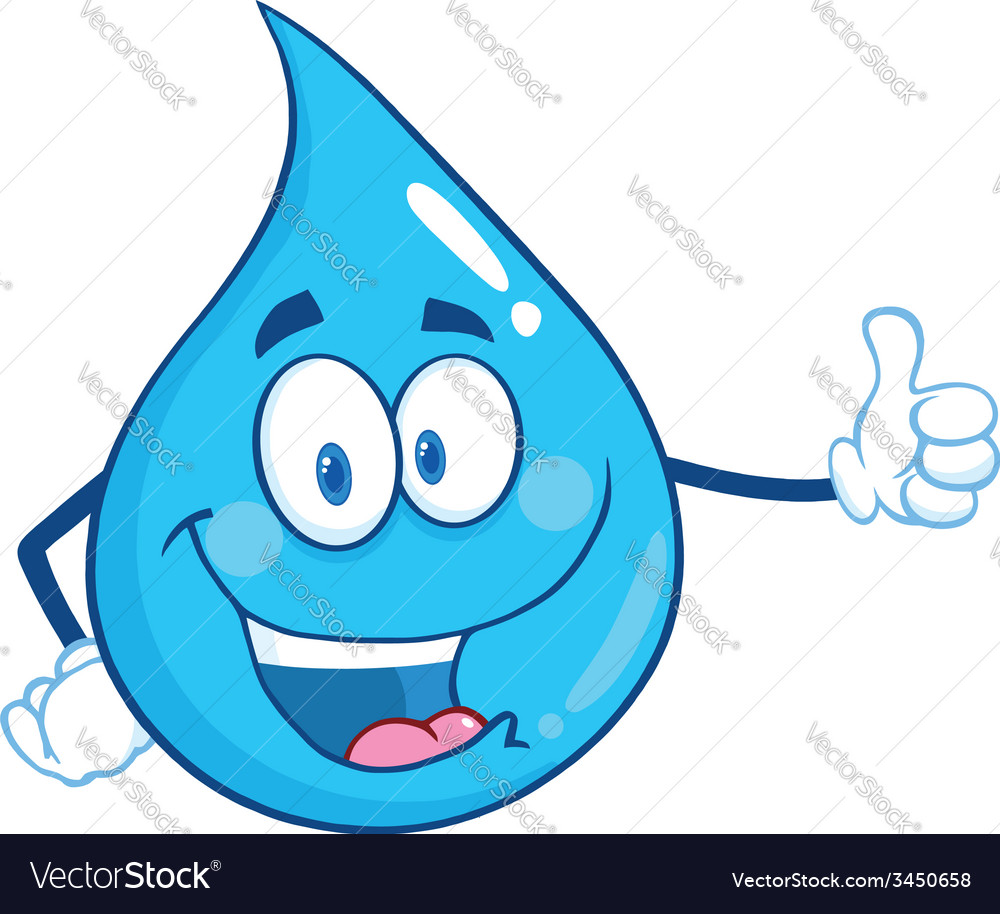 Waterdrop cartoon Royalty Free Vector Image - VectorStock