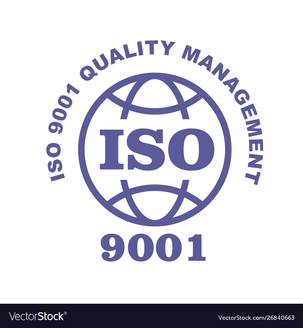 Iso 9001 Stamp Sign Quality Management Systems Vector Image