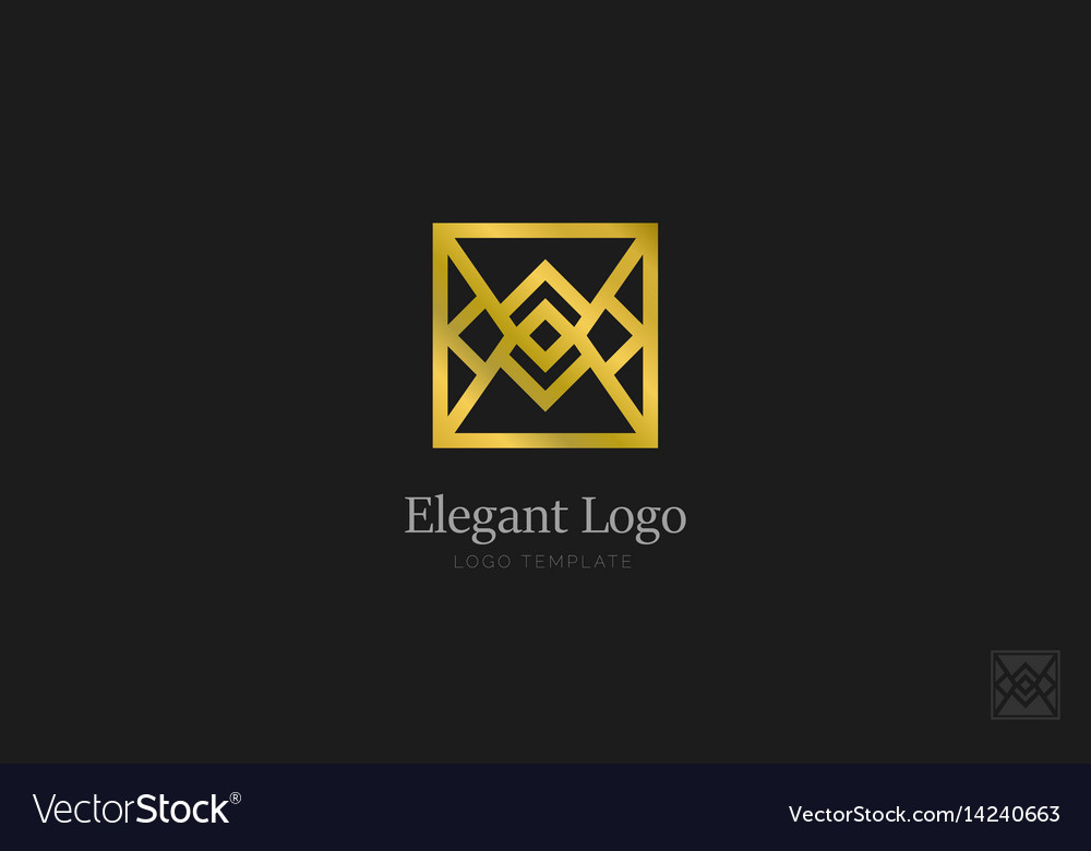 Minimalistic elegant logo luxury emblem template Vector Image