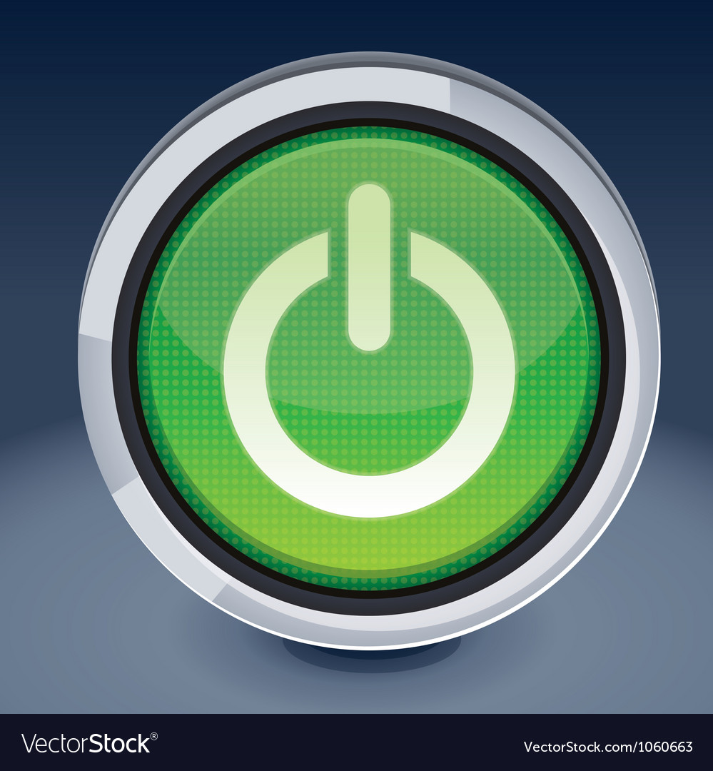 Power button - abstract design element Royalty Free Vector