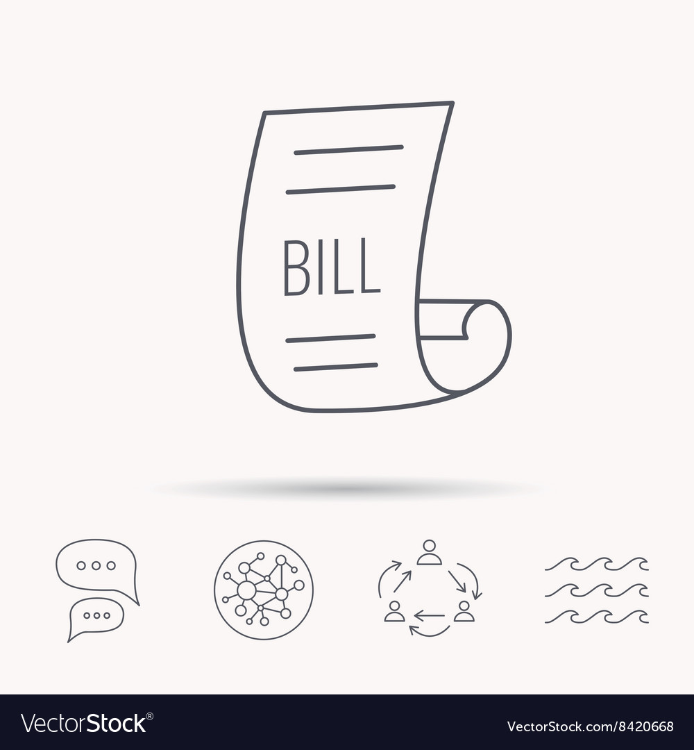 Doc bill. Bill icon. pay bills vector.
