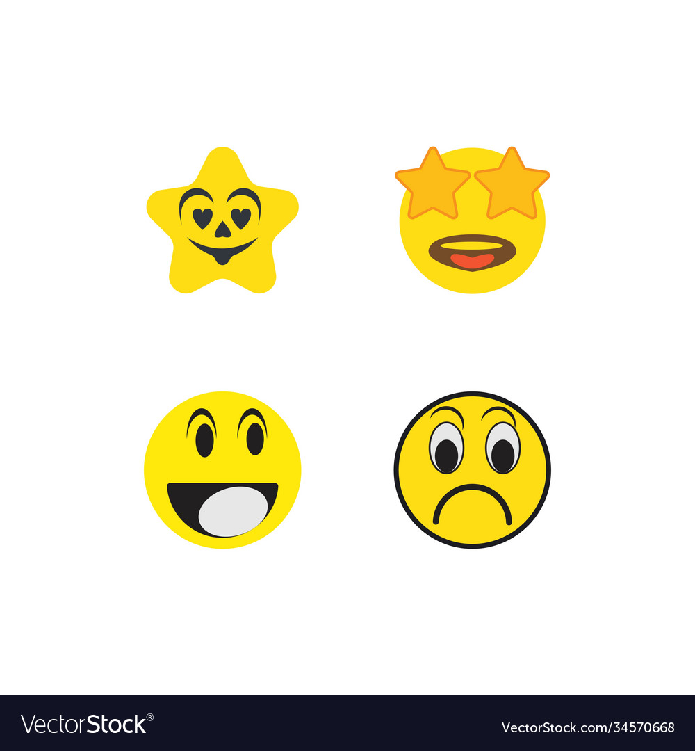 Emoticon Template Face Royalty Free Vector Image