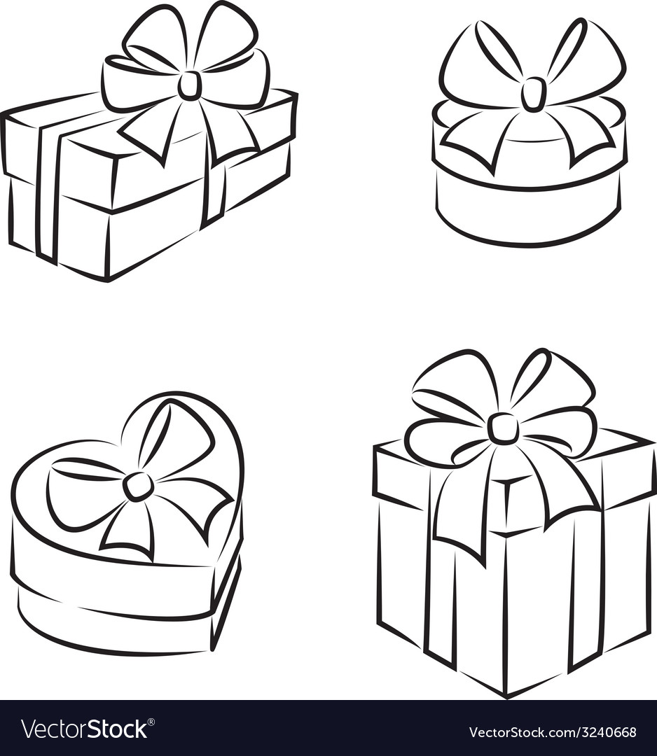 Gift boxes icons Royalty Free Vector Image - VectorStock