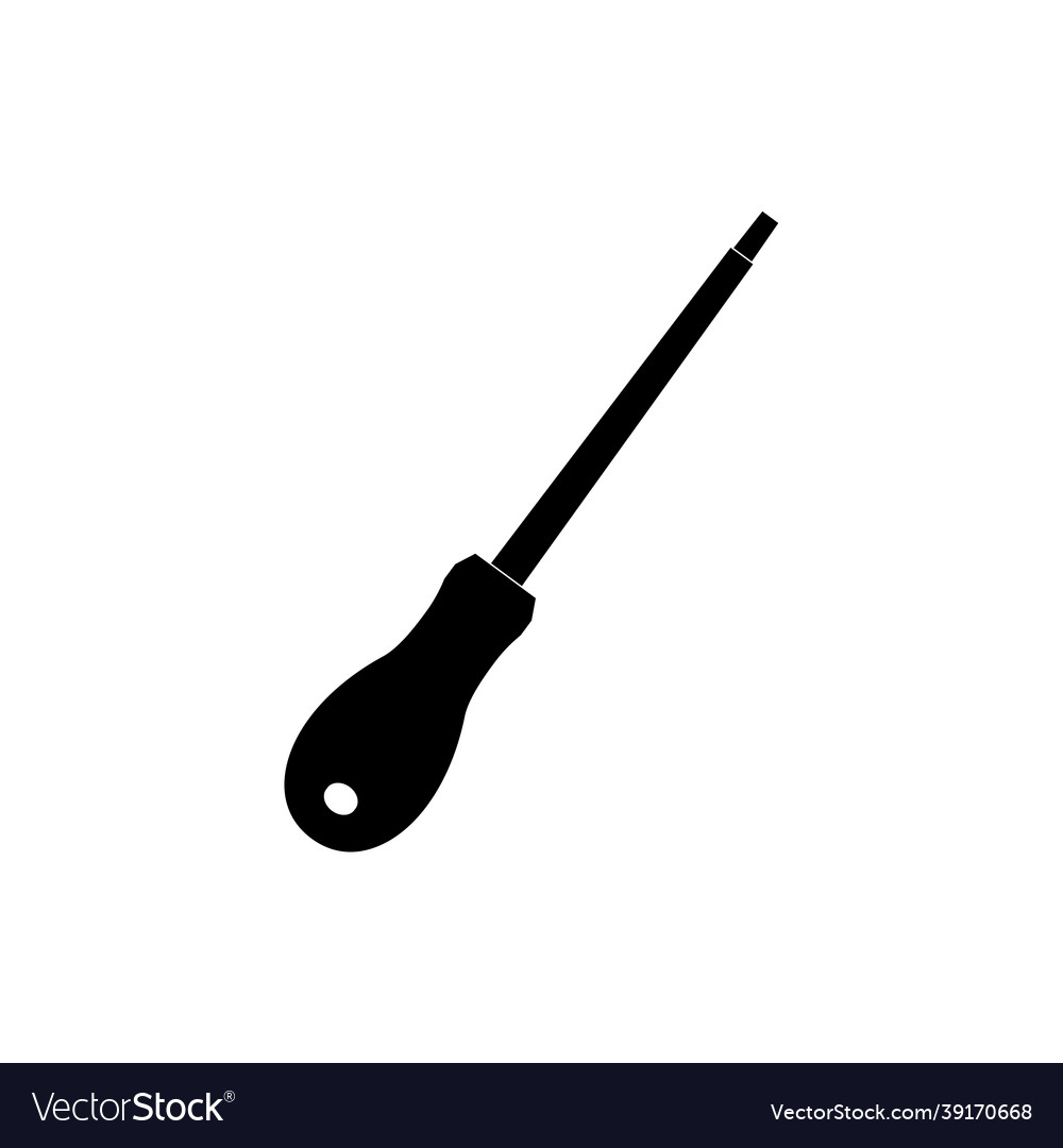 Screwdriver icon is made in black on a white Vector Image