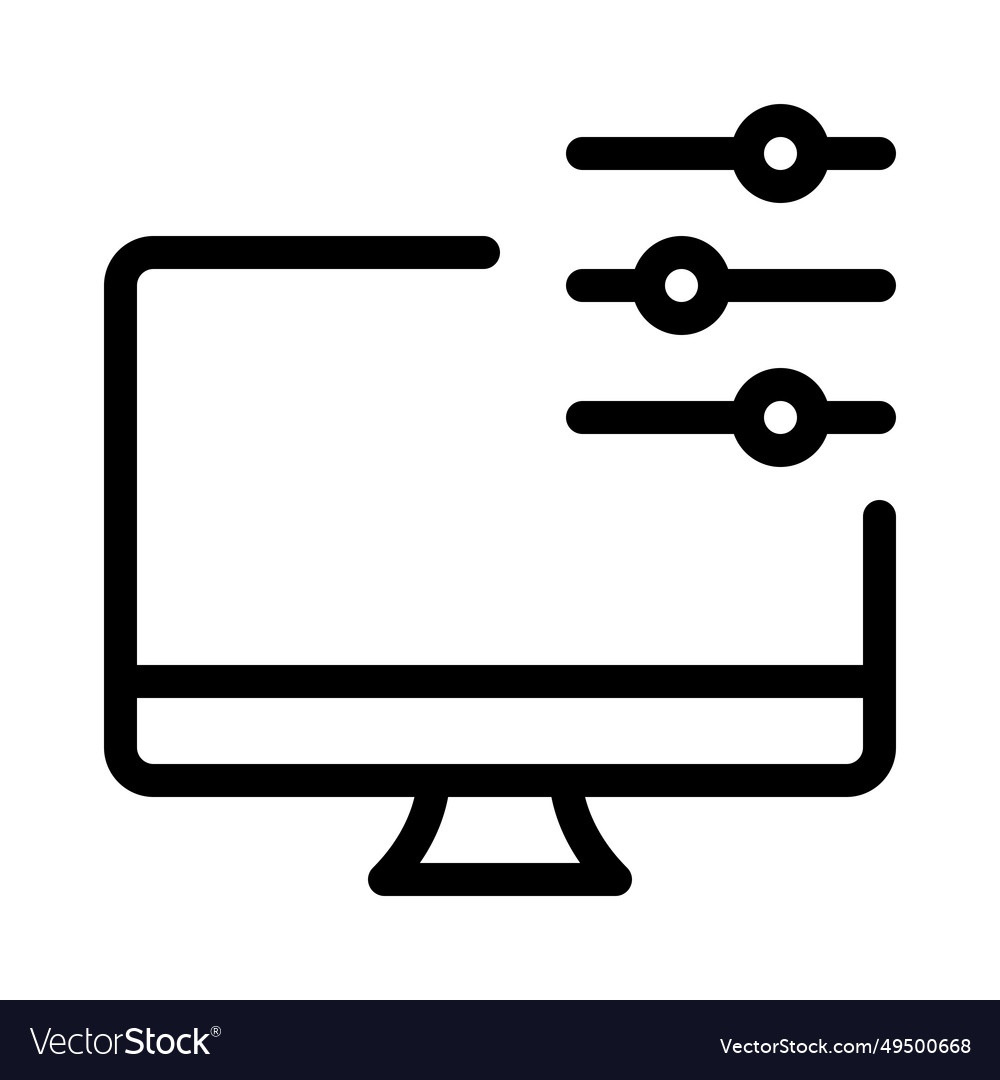 Using desktop equalizer for audio setting Vector Image