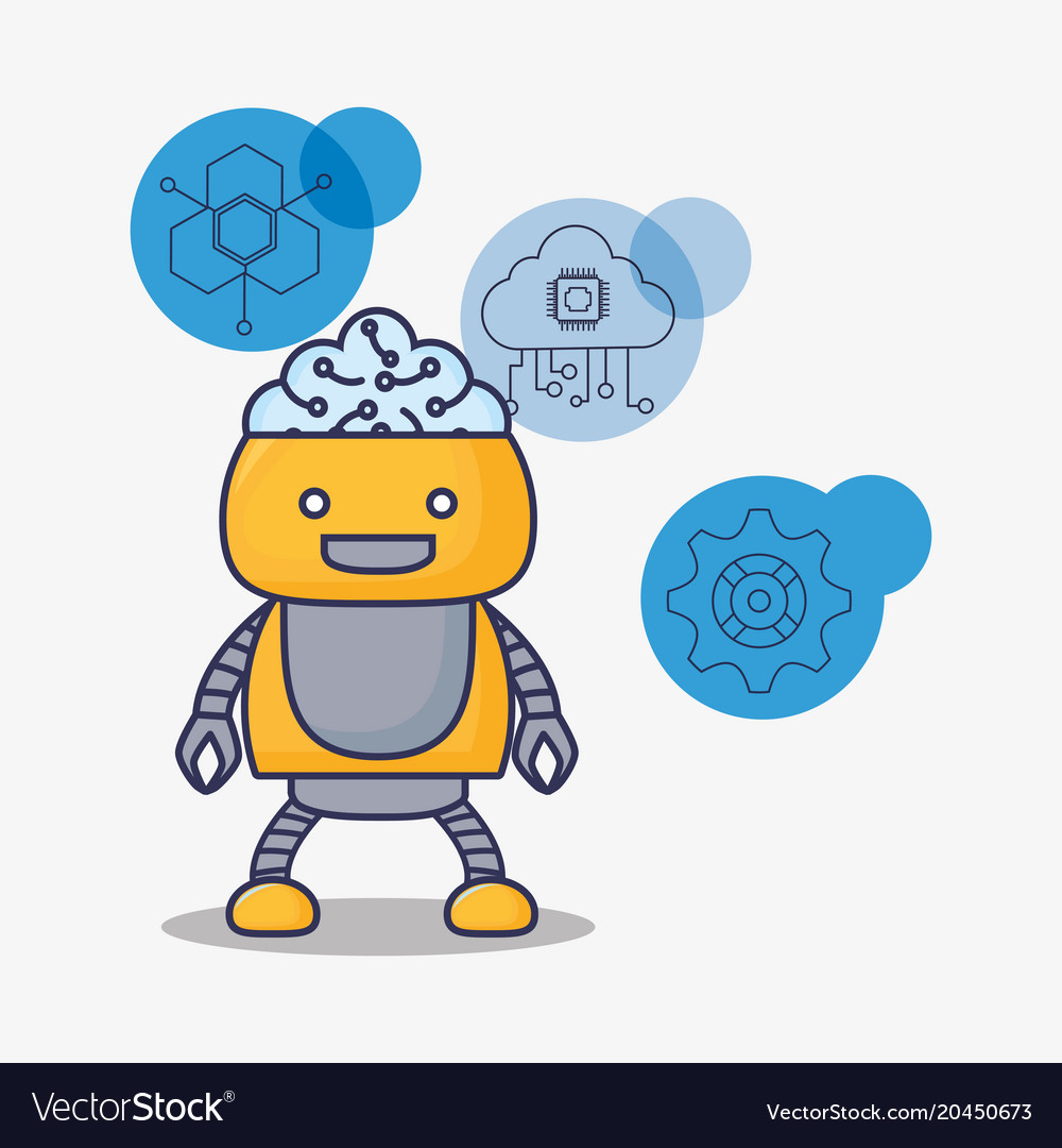 Artificial intelligence design Royalty Free Vector Image